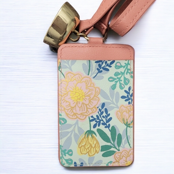 Bath and Body Works Wearable Card Case w/ Pocketbac Sanitizer Holder Gol… - Picture 3 of 5